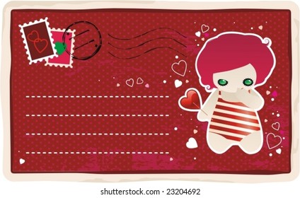 Valentines postcard