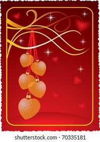Valentine's postcard - vector background