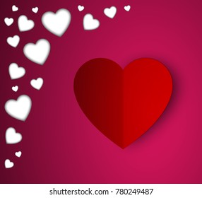 Valentines pper hearts