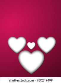 Valentines pper hearts