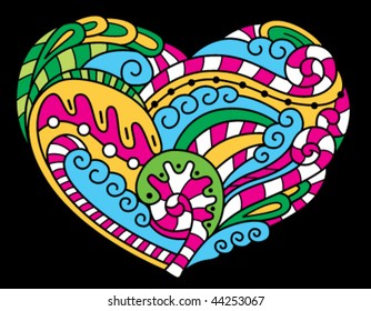 Valentine's psychedelic heart