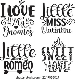 Citas de San Valentín Diseñar paquete SVG.Se trata de un archivo vectorial EPS editable.