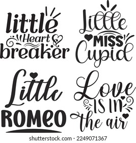 Valentines  Quotes Design SVG Bundle.This is an editable EPS vector file. svg