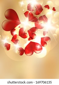 Valentines Red Abstract background. EPS10