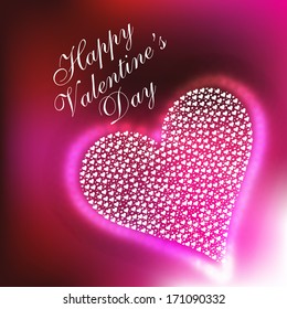 Valentine's red background with heart.