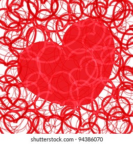 valentine`s red hearts background