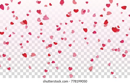 Hearts Confetti Rose Petals Flying Abstract Stock Vector (Royalty Free ...