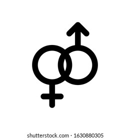 valentines related love and romance gender sign in vectors in lineal style