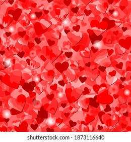 valentina fondo repetitivo con corazones. patrón sin costuras vectorial. fondo de boda. muestra de tela. papel envolvente. impresión continua. elemento de diseño para tarjeta de saludo, banner y anuncio