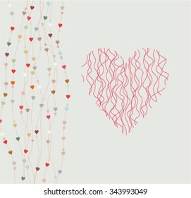 Valentines retro cute background. 