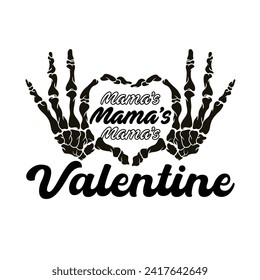 Valentines Retro Sublimation T shirt, Mama's Valentine