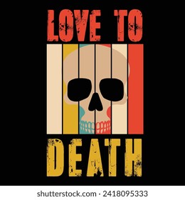  Valentines Retro Sublimation T shirt, Love To Death