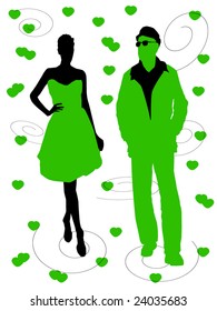 valentine`s romantic couple