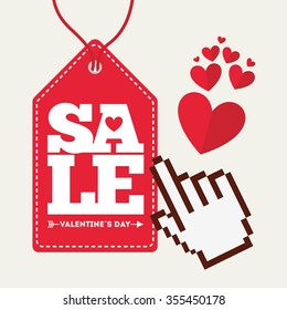 valentines sale design, vector illustration eps10 graphic 