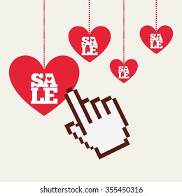 valentines sale design, vector illustration eps10 graphic 