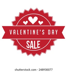 Valentine's sale retro insignia EPS 10 vector royalty free stock illustration