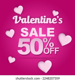 Valentine's Sale social media template