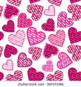 Valentines Seamless background with hearts