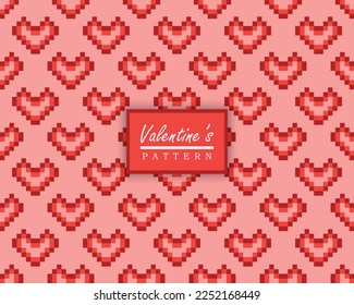 valentine's seamless heart pattern background, red color seamless pattern hearts 