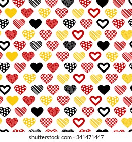 Valentine's seamless pattern with hearts