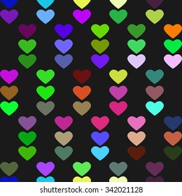 Valentine's seamless pattern with hearts