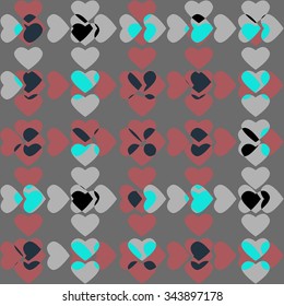 Valentine's seamless pattern with hearts