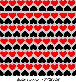 Valentine's seamless pattern with hearts