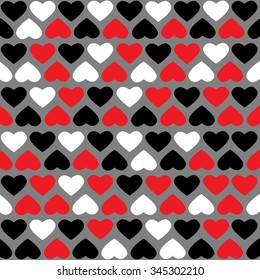 Valentine's seamless pattern with hearts