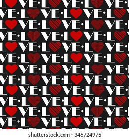 Valentine's seamless pattern with hearts