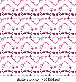 valentine's seamless pattern with hearts