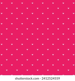 Valentines seamless pattern with hearts, pink hearts pattern on dark pink background, gift wrapping