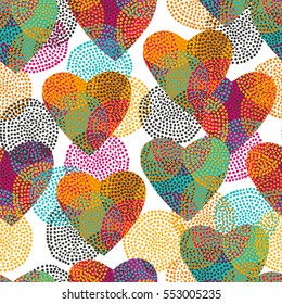Valentine's seamless pattern with magic hearts.