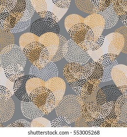 Valentine's seamless pattern with magic hearts.
