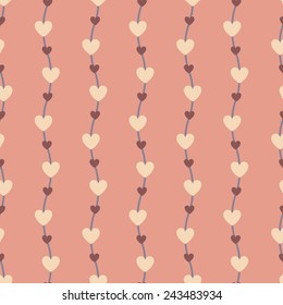 Valentine's seamless pattern, pastel colors. Vector cute illustration for your design