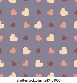 Valentine's seamless pattern, pastel colors. Vector cute illustration for your design