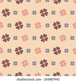 Valentine's seamless pattern, pastel colors. Vector cute illustration for your design