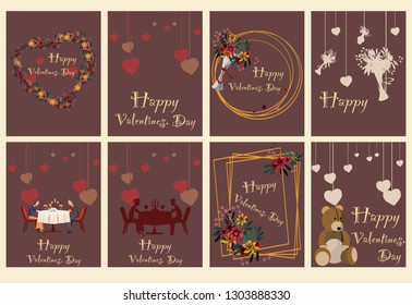valentines set vector illustration 