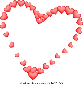 Valentines in shape of valentine