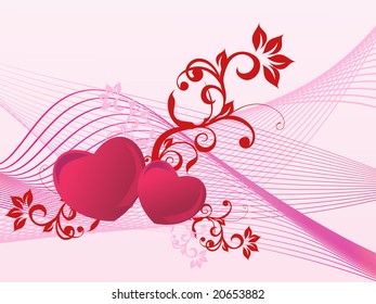 valentines shining heart, banner