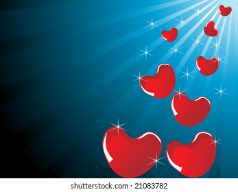 valentines shining heart, banner