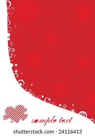 valentines shining heart banner with sample text