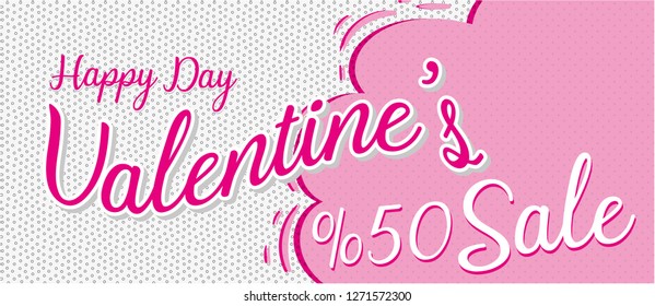 Valentines Shopping Poster and Banner Vector With EPS 10 Vector