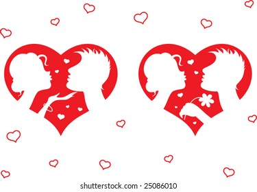 valentine's silhouettes
