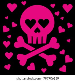 valentines skull with heart, grunge vintage design t shirts