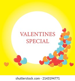 valentines spacial creative banner desin for card printing and product mockup background, 