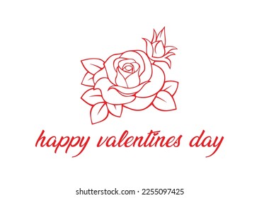 Valentine's special vector flower design and illustration.