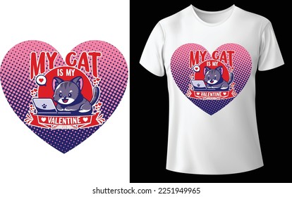  Valentine's T Shirt Design Vector