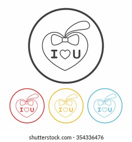 valentines tag line icon