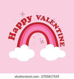Valentins Schablonendesign mit Liebeselement und modernem Stil. Bearbeitbare Datei 