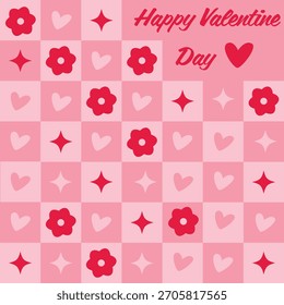 Valentins Schablonendesign mit Liebeselement und modernem Stil. Bearbeitbare Datei 